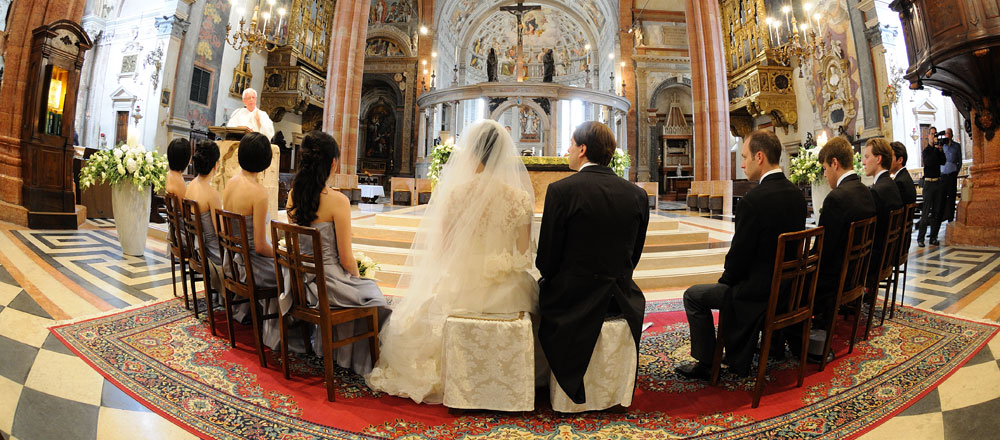 Religious wedding in Italy